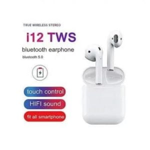 i12 Bluetooth Earphones with soft touch