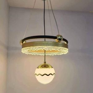 Gold Single Pendant Dropping Light Bulb