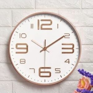 12 Inch (30cm) Rose Gold Hanging Clock